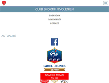 Tablet Screenshot of clubsportifnivolesien.fr